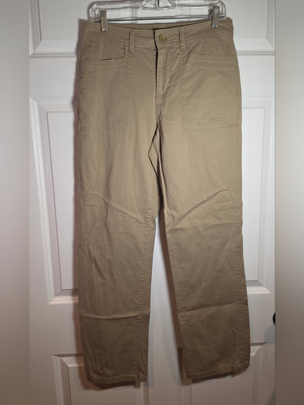 Gloria Vanderbilt Straight-Leg Khaki Pants - Classic Casual Cotton Blend Size 8